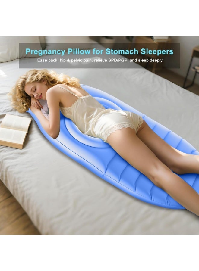 Y&D （Lavender）175*85 cm Pvc Inflatable Maternity Cushion Plopping Mattress Concave And Convex Comfortable Maternity O-Shaped Sleeping Pillow Inflatable Sleeping Mat - Image 2